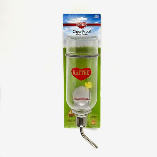 Kaytee Chew Proof Glass Water Bottle: Durable Design for Small Animals - 6oz  12oz  26oz