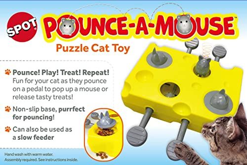 Spot Pounce-A-Mouse Puzzle Cat Toy  1 Each/One Size