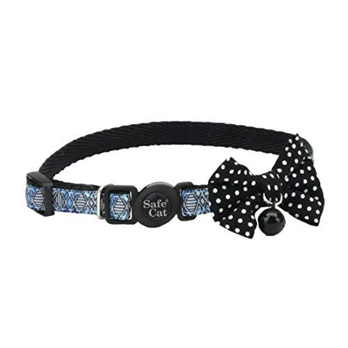 Coastal - Safe Cat - Embellished Fashion Collar, Diamond Black, 3/8&quot; X 8&quot;-12&quot;