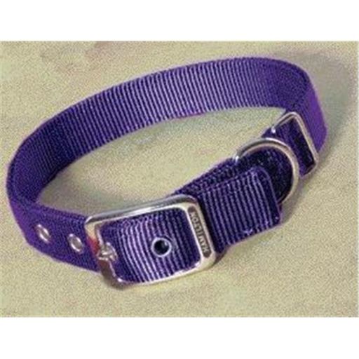 Hamilton 1  Double Thick Nylon Deluxe Dog Collar  24  long  Purple