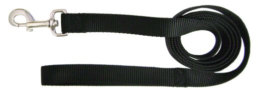 Hamilton 1-Inch Single Thick Nylon Lead with Swivel Snap   6 feet  Black