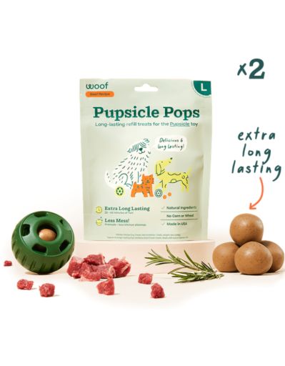 Woof Pupsicle Pops Peanut Butter &amp; Beef Refill - Large