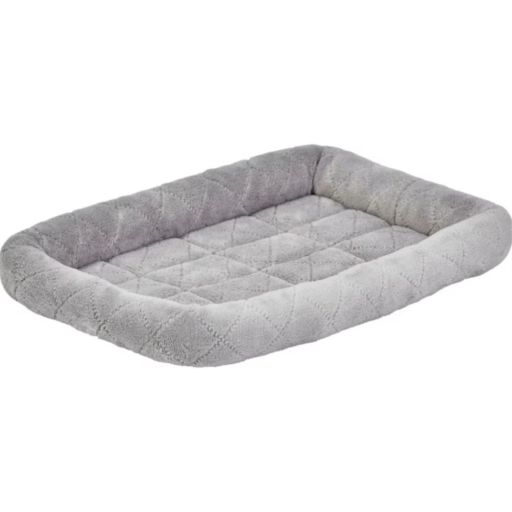 Midwest Homes for Pets 18 in. Quiet Time Diamond Stitch Bed with Elastic Bands  Grey