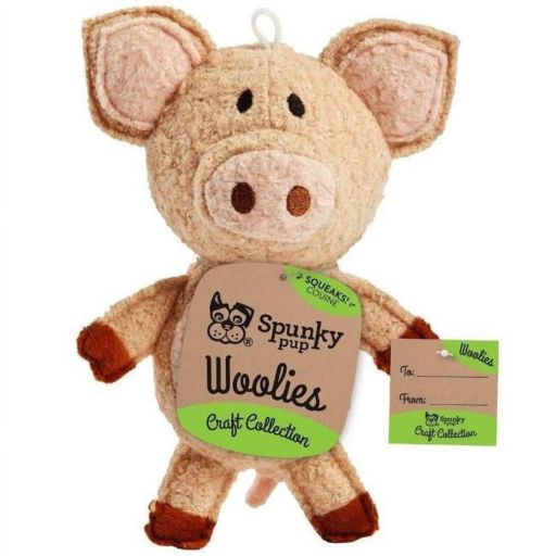 Spunky Pup SP00840 Woolies Pig Dog Toy