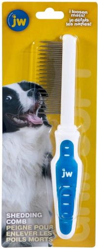 JW Pet Company GripSoft Shedding Comb for Dogs