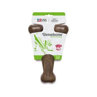Benebone Real Bacon Durable Wishbone Dog Chew Toy-Giant