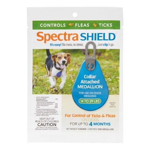 Durvet Spectra Shield Collar Attached Medallion for Small Dogs, 14 to 29-Pound