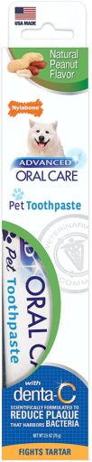 Nylabone Advanced Oral Care Peanut Flavor Dog Toothpaste 2.5oz.