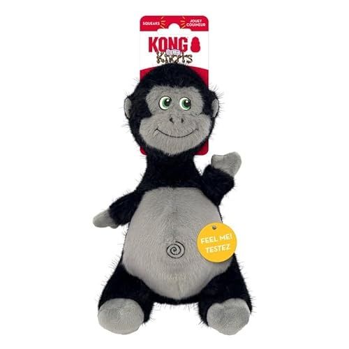 KONG Knots Belly - Soft Plush Exterior with Internal Skeleton Rope Ball and Squeaker (Gorilla)