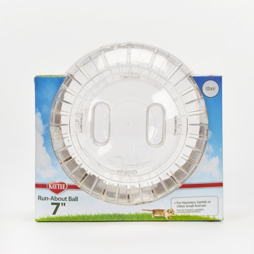 Kaytee Run-About Ball Clear 7 inch Plastic Excercise Toy for Small Animals
