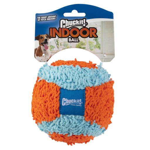 Chuckit! Indoor Durable Fabric Ball Fetch Dog Toy  Multicolor  Pack of 1