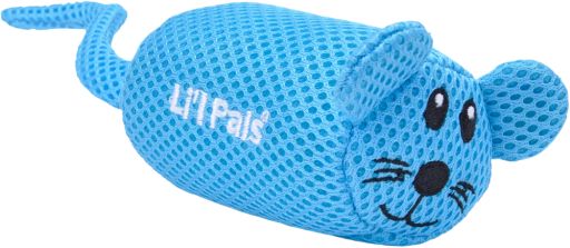 Li&#39;l Pals 5&quot; Mesh Dog Toy-Mouse-Blue
