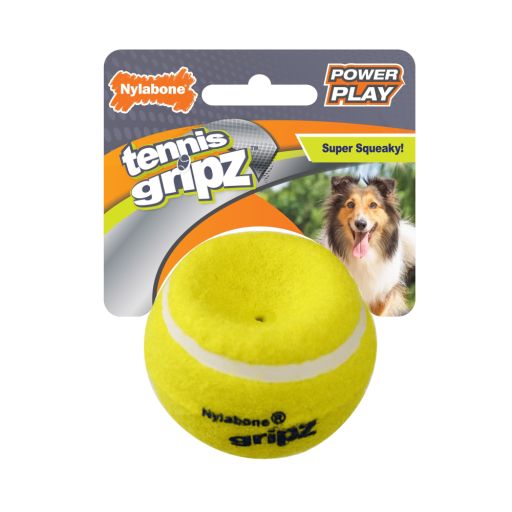 Nylabone Power Play Dog Tennis Ball Gripz Medium/Wolf - Up to 35 lbs.(1 Count)