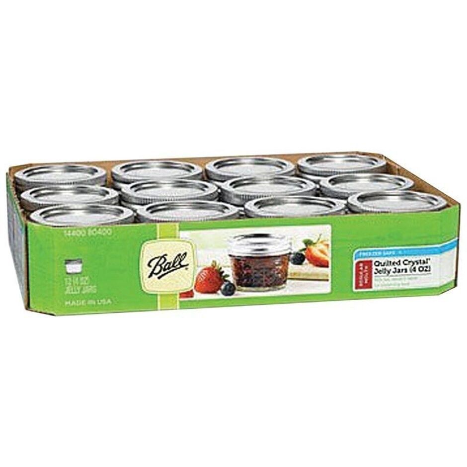 BALL QUILTED CRYSTAL JELLY JAR, Size: 4oz - 12 pk