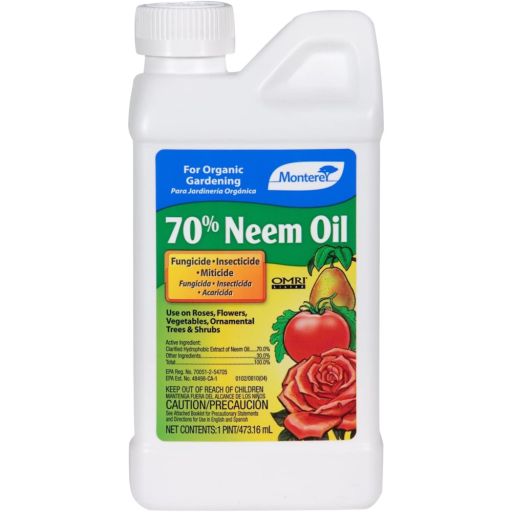 Monterey 70% Neem Oil Fungicide Insecticide Miticide Concentrate Organic 16 Fl Oz