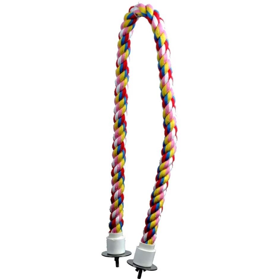 A&amp;E HAPPY BEAKS COTTON CABLE BIRD PERCH