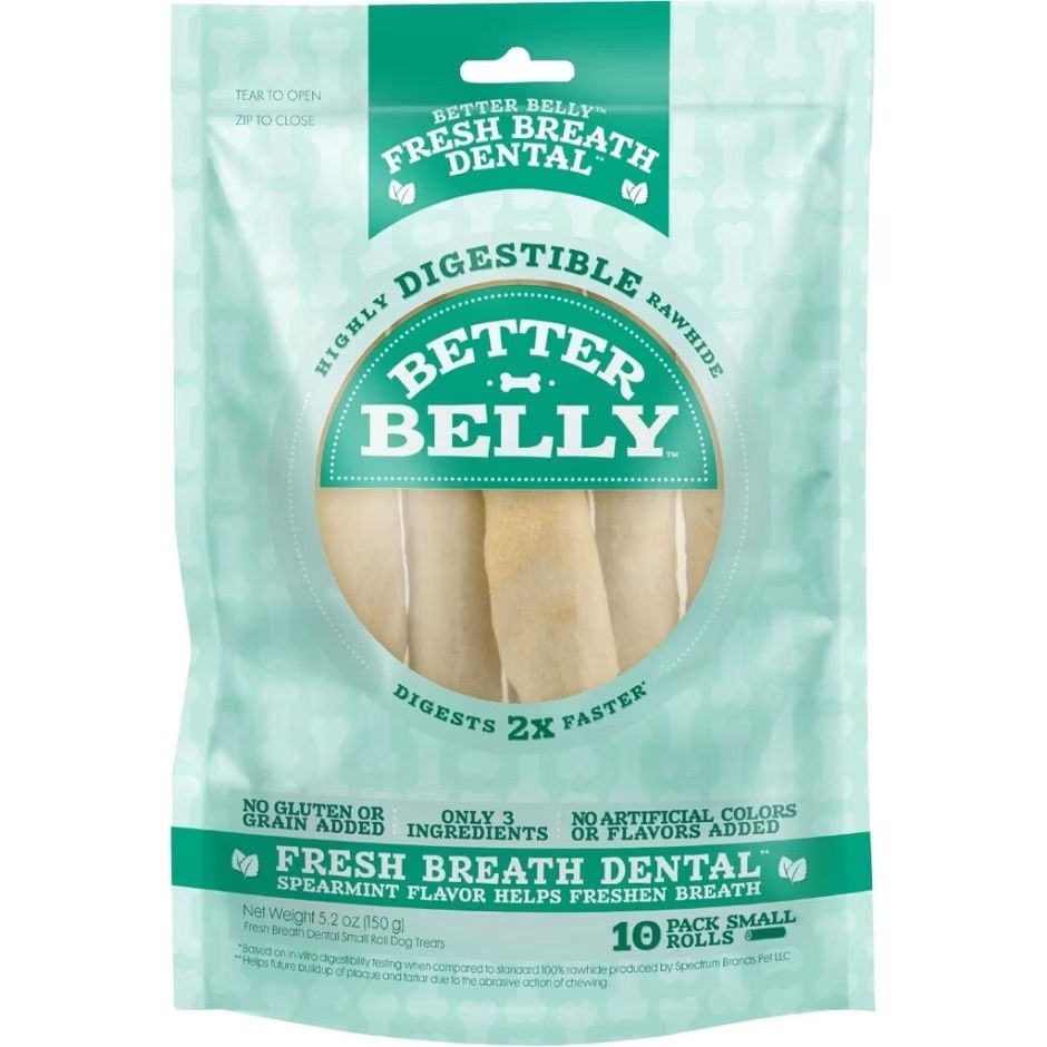 BETTER BELLY FRESH BREATH DENTAL ROLLS, Size: Small, 10 Pack