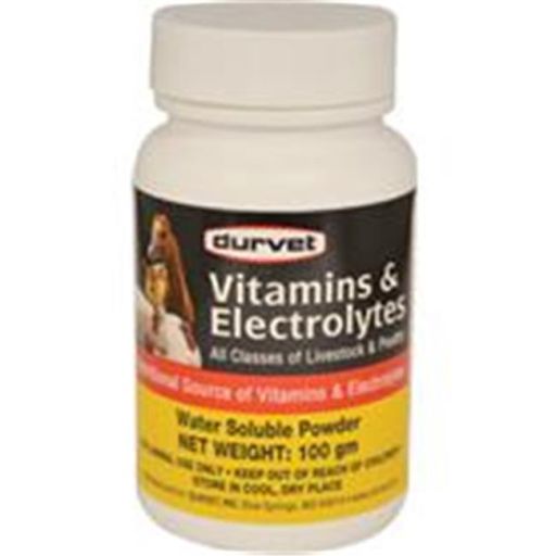 Durvet 001-06662 100 gm Vitamins &amp; Electrolytes for Livestock &amp; Poultry