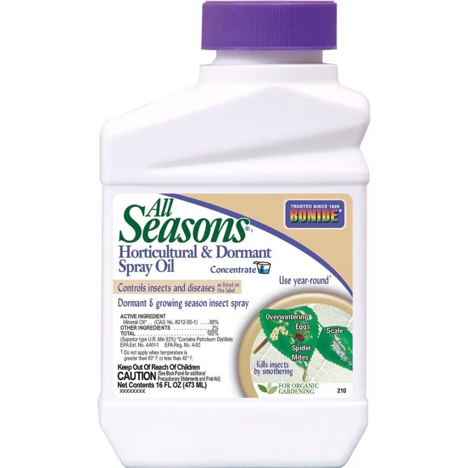 BONIDE ALL SEASONS HORTICULTURAL OIL SPRAY CONCENTRATE, Size: 1-pt