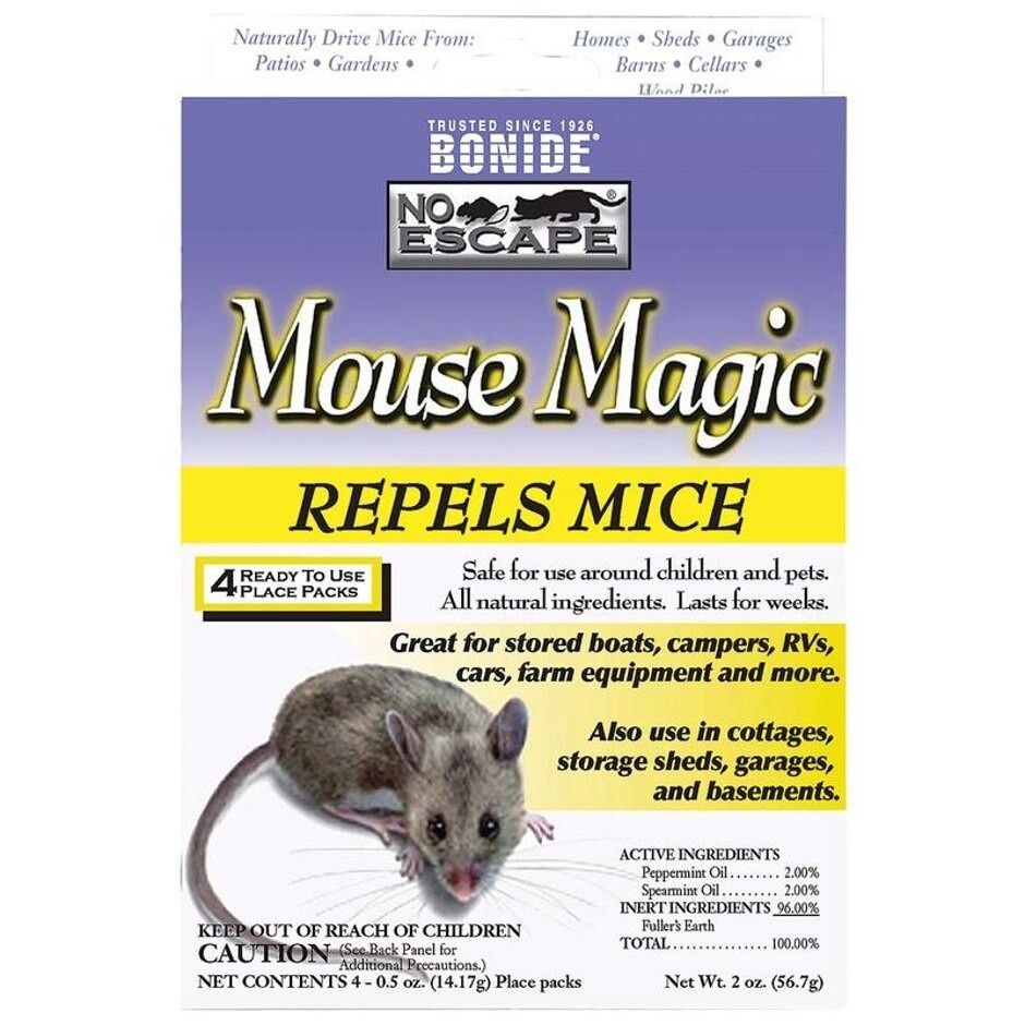 BONIDE MOUSE MAGIC REPELLENT RTU PLACE PACKS, Size: 4-pack
