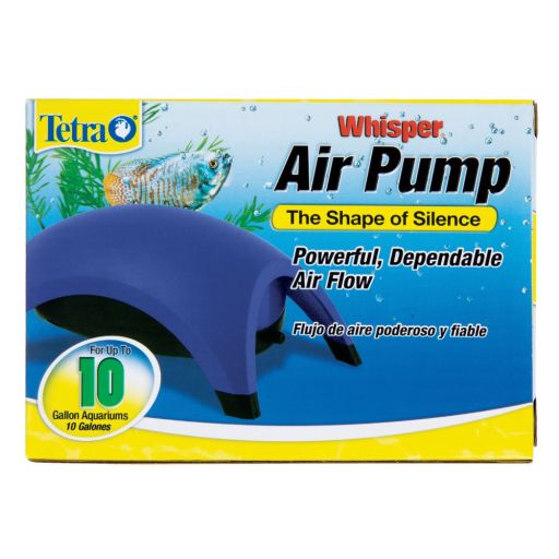 Tetra Whisper Air Pump up to 10 Gallons  for Aquariums  Powerful Airflow  Blue