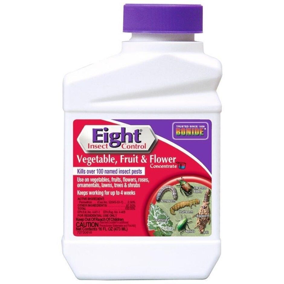 EIGHT INSECT CONTROL VEGETABLE FRUIT &amp; FLOWER CONCENTRATE, Size: 16 oz