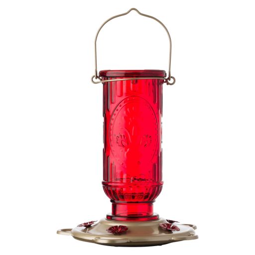 More Birds Hummingbird Feeder  Glass Bottle  5 Ports  20-Ounce Nectar Capacity