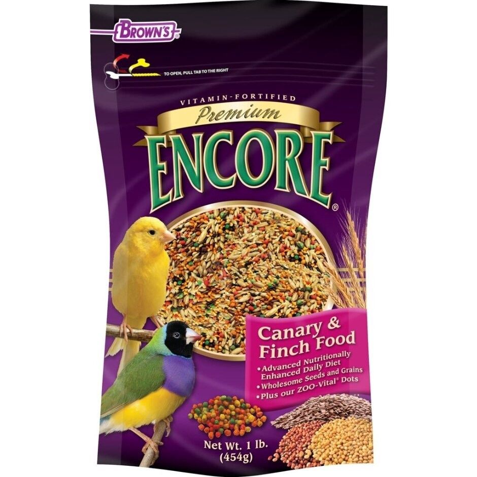 Brown&#39;s Premium Encore Canary &amp; Finch Food 1 lb