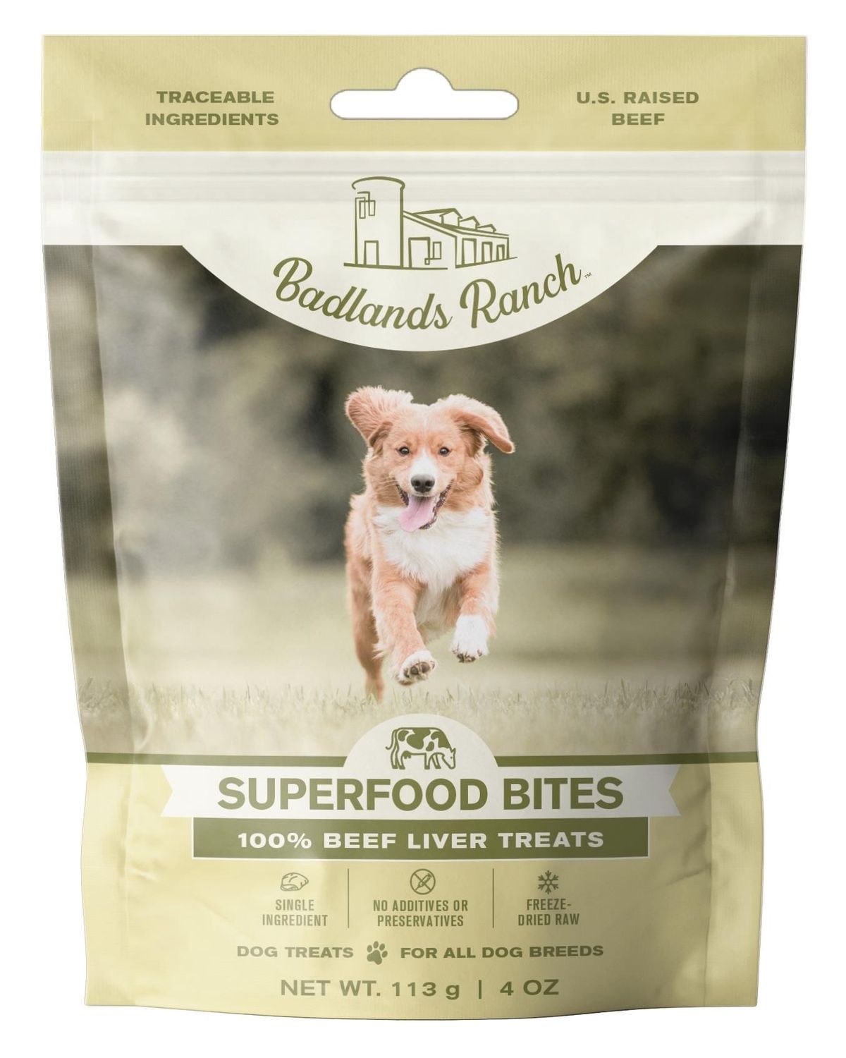 Badlands Ranch Air Dried Superfood Bites Beef Liver Dog Treats