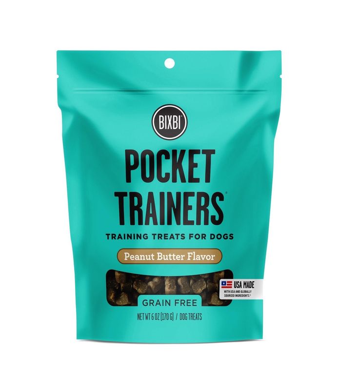 BIXBI Pocket Trainers Peanut Butter Dog Treats 6-oz