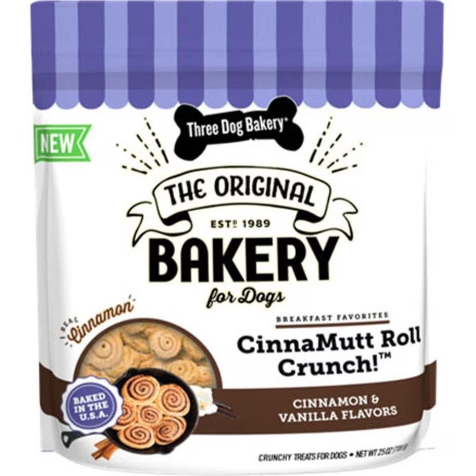 CINNAMUTT ROLL CRUNCH DOG COOKIES, Flavor: Cinnamon &amp; Vanilla, Size: 25 oz