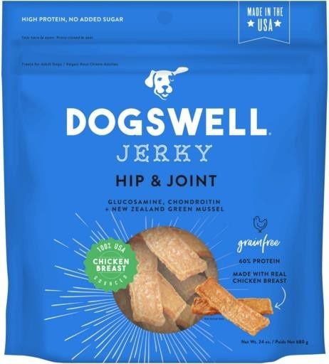 Dogswell Hip &amp; Joint Jerky Chicken Breast Dog Treats, Size: 24-oz