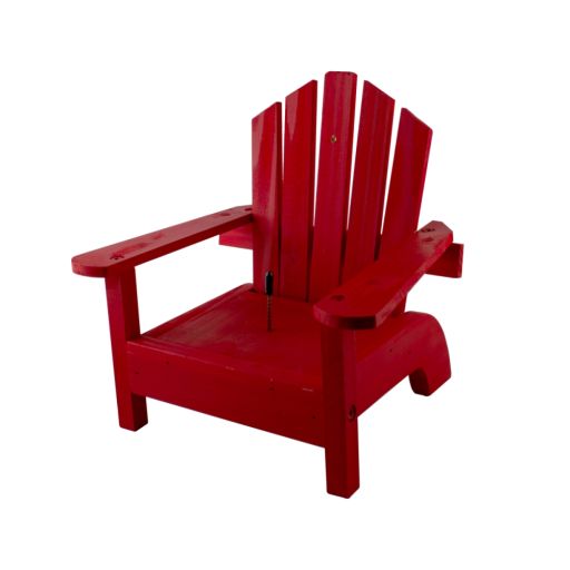 Panacea Lake &amp; Cabin 026684 Adirondack Chair Squirrel Feeder  Red