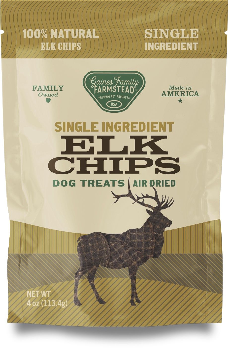 Gaines Family Farmstead Elk Chips for Dogs