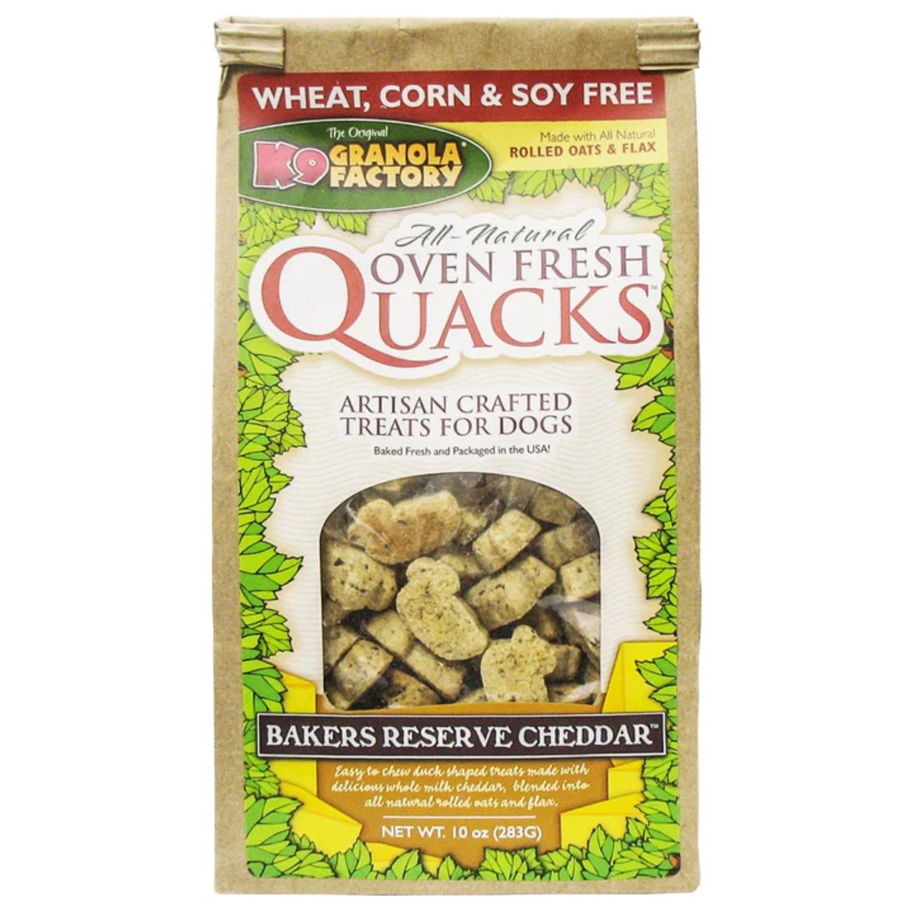 K9 Granola Factory Bakers Reserve Cheddar Quacks Dog Treats