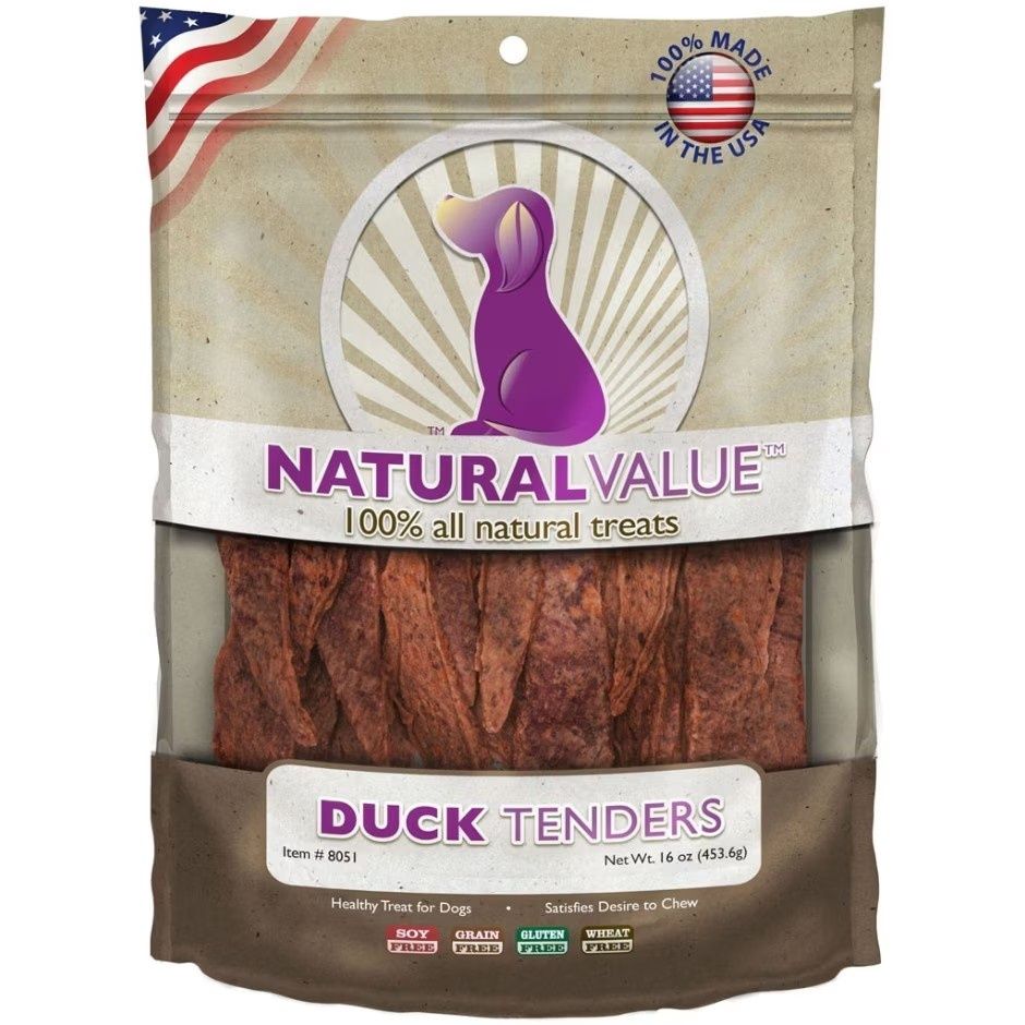 Loving Pets Natural Value Tender Dog Treats Duck 14oz