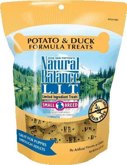 Natural Balance Pet Foods L.I.T. Original Biscuits Small Breed Dog Treats Duck &amp; Potato 8 oz