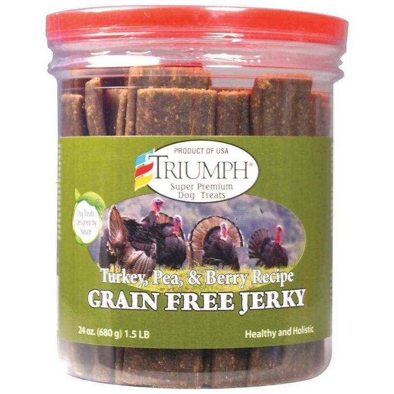 Triumph Grain Free Jerky Turkey/Pea/Berry 24oz