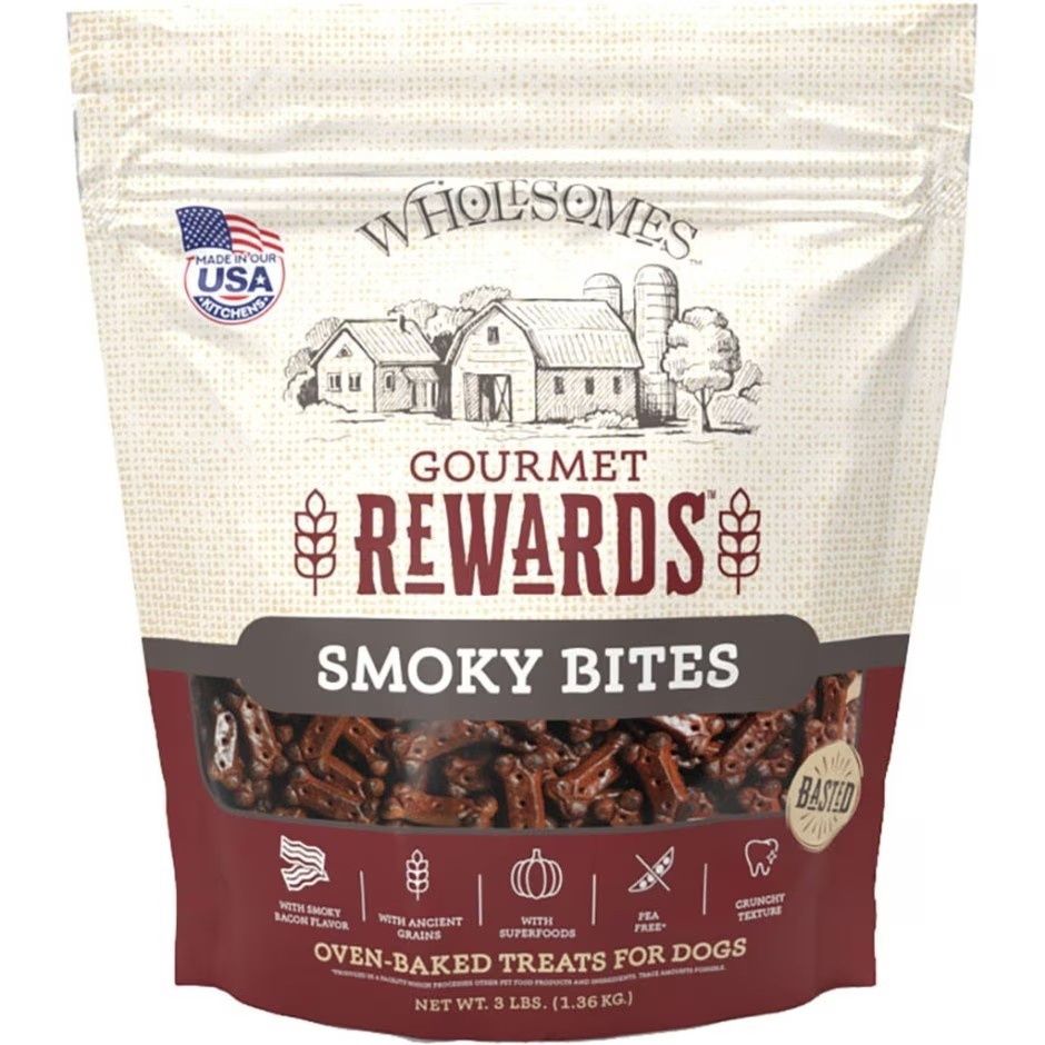 WHOLESOMES REWARDS GOURMET BISCUITS BACON, Size: 3 lb