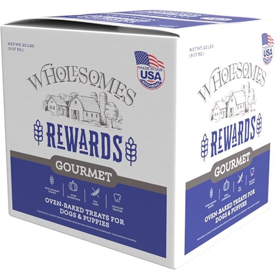 WHOLESOMES REWARDS GOURMET BISCUITS PEANUT BUTTER, Size: 20 lb