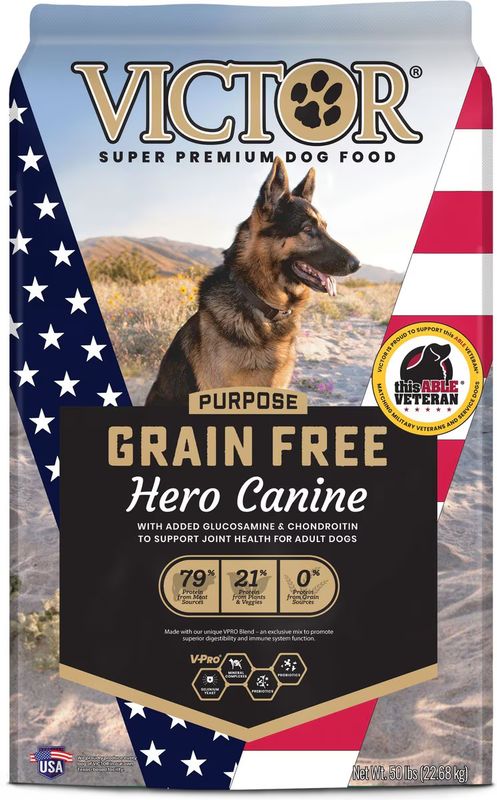 Victor Purpose Grain Free Hero Canine Formula with Glucosamine &amp; Chondroitin Dry Dog Food