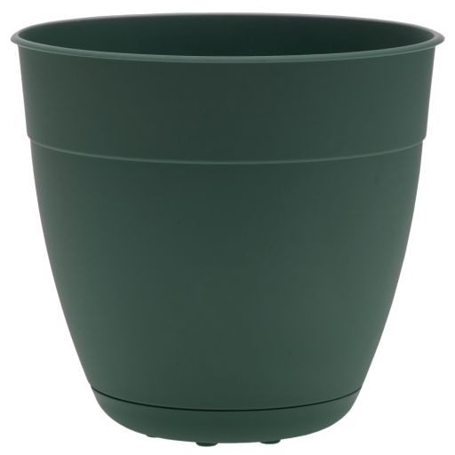 Bloem 12-in Dayton 100% Recycled Plastic Planter with Saucer - Turtle Green
