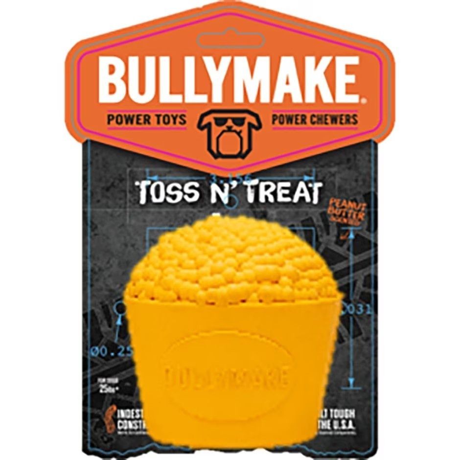Bullymake Toss N Treat Popcorn Rubber Toy