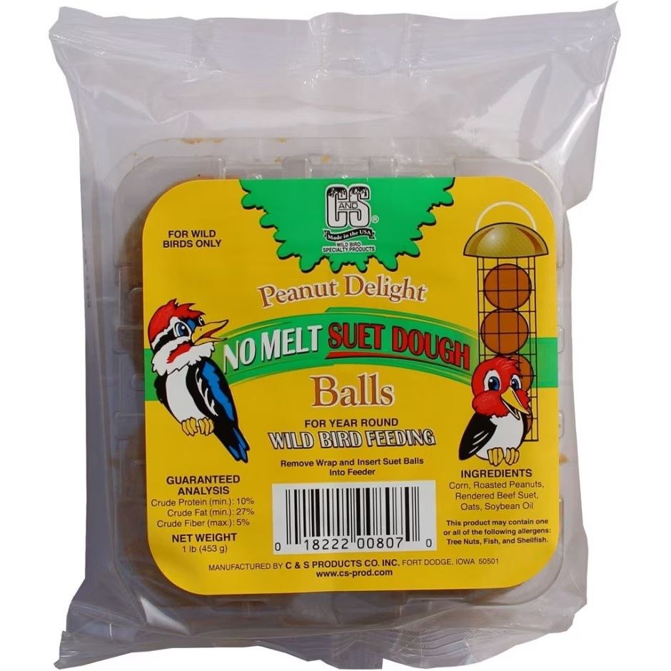 C&amp;S No Melt Suet Dough Balls, Type: Peanut Delight