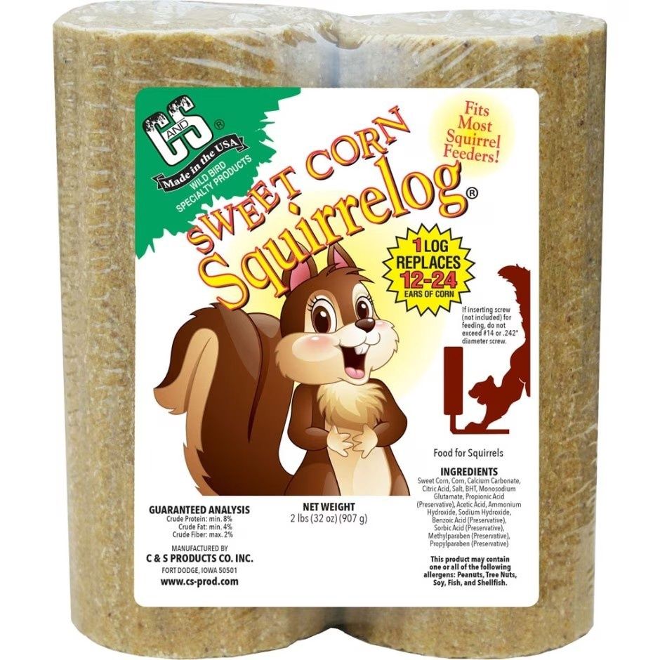 C&amp;S SQUIRRELOG REFILL, Size: 32-oz 2 pack