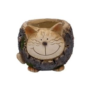 Esschert Design Whimsical Cat Outdoor Garden Planter - 8.75  - Brown and Gray