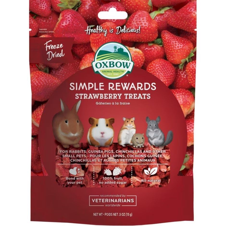 OXBOW SIMPLE REWARDS TREATS, Flavor: Strawberry, Size: 0.5 oz