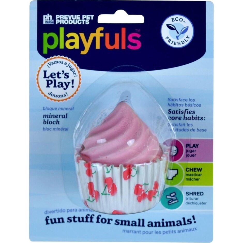 PREVUE PET PINK CUPCAKE TREAT MINERAL BLOCK SMALL ANIMAL