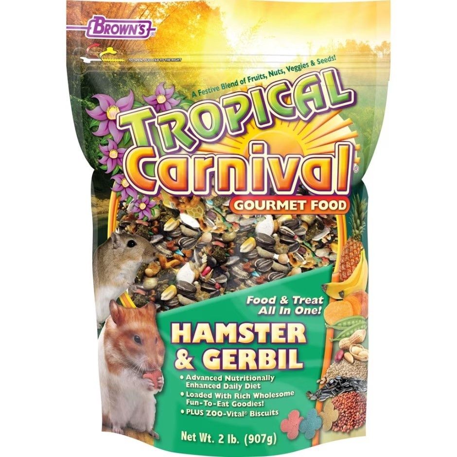 Tropical Carnival Gourmet Food Hamster &amp; Gerbil 2 lb