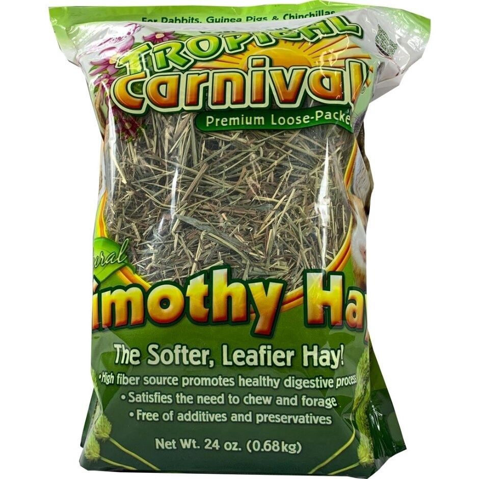 TROPICAL CARNIVAL NATURAL TIMOTHY HAY, Size: 24 oz